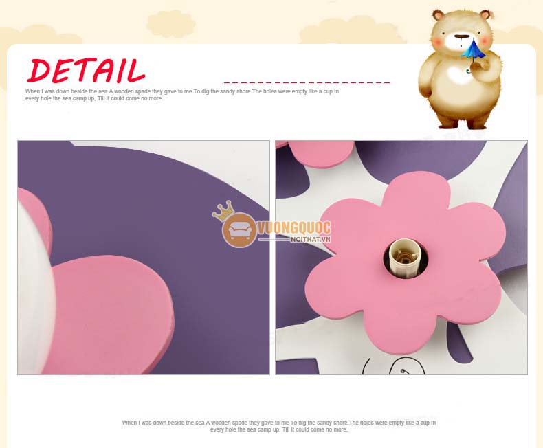 Đèn ốp trần trẻ em hình cây trí tuệ UHS106-10